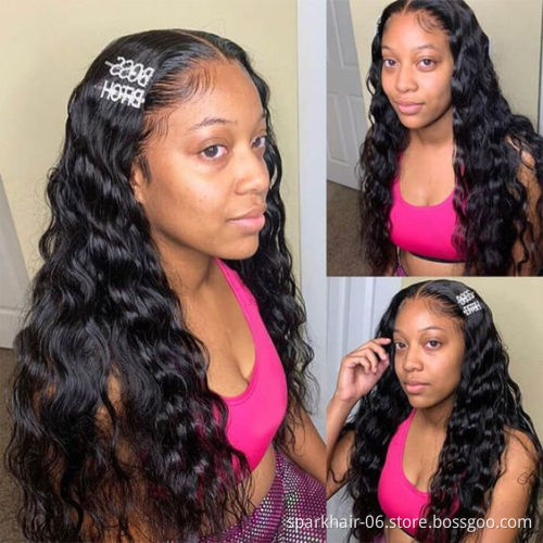 Wholesale Raw Human Hair Vendor Natural Deep Wave Lace Wigs For Black Women 100% Human Hair Lace Frontal Deep Wave Wig